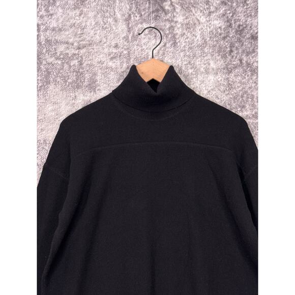 Theory Cashmere Sweater Small Mens Black Turtleneck Pullover - Picture 2 of 8